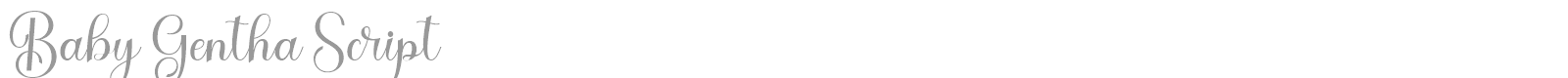 Baby Gentha Script font preview